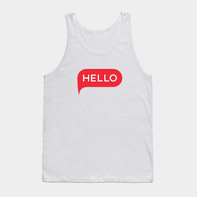 hello lettering Tank Top by joeymono